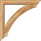 Ekena Millwork Thorton Traditional Rough Sawn Bracket w/ Offset Brace, Western Red Cedar, 6"W x 38"D x 38"H BKT0604X38X38THR01RWR - alternate 2